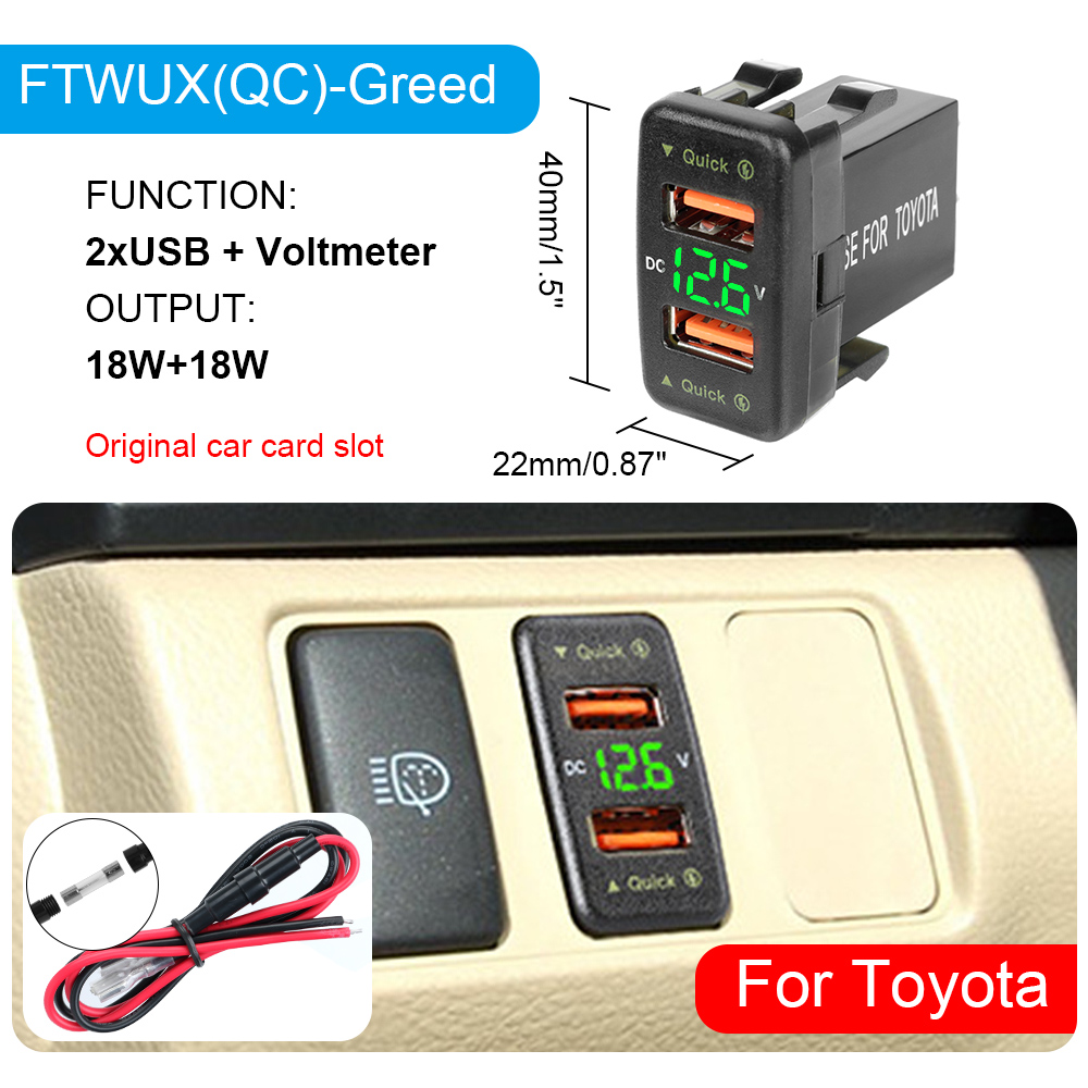 Car Accessories Qc - Ładowarka samochodowa QC z gniazdem, adapter