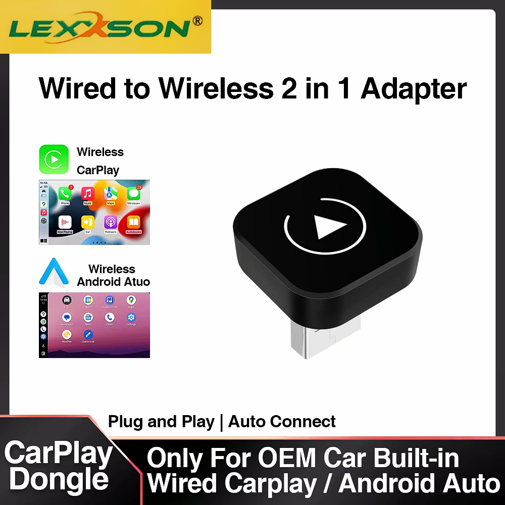 Car Accessories Youtube - Adapter 2w1 Bezprzewodowy CarPlay i Bezprzewodowy
